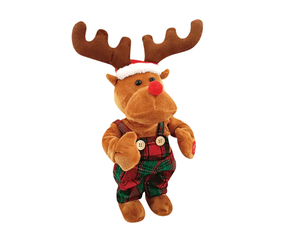 Christmas Charm 30cm Dancing Reindeer - Bargain Stock