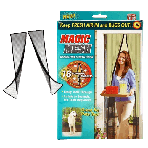 Magic Mesh Hands Free Screen Door - Instantly Opens & Magnetically Closes - Bargain Stock