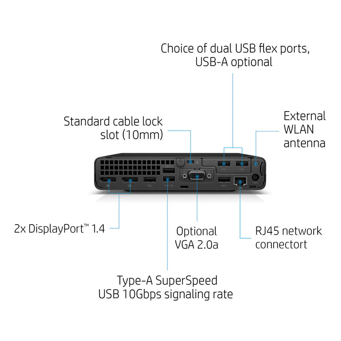 HP EliteDesk 800 G6 Desktop Mini PC Intel Core i7-10700T 16GB 512GB SSD - Reconditioned Grade A