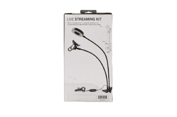 Live Streaming Kit With Phone Holder & USB Powered Light - Bargain Stock